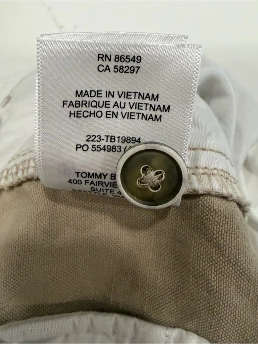 Tommy Bahama Men’s Khaki Linen/Silk Pants 32x28